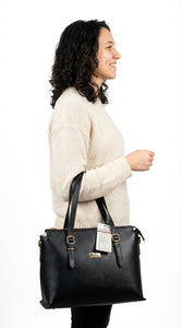 Bolsa Preta Elegante - Estilo Couro