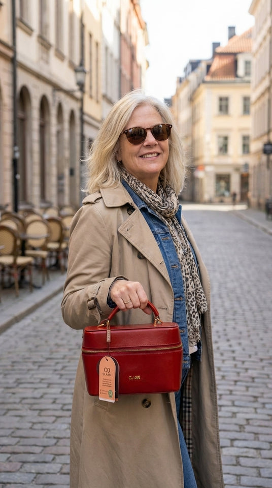 Bolsa Vermelho Carmim - Classe Couro