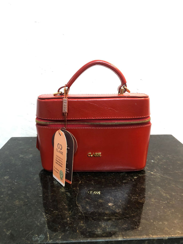 Bolsa Vermelho Carmim - Classe Couro
