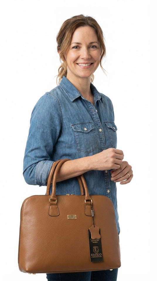 Bolsa Grande Empresarial Estilo Couro